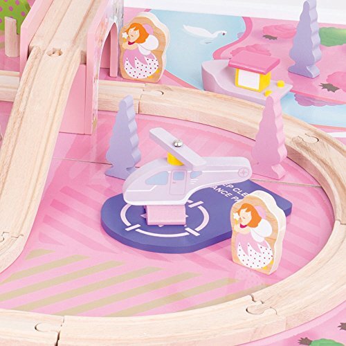 pink wooden train table