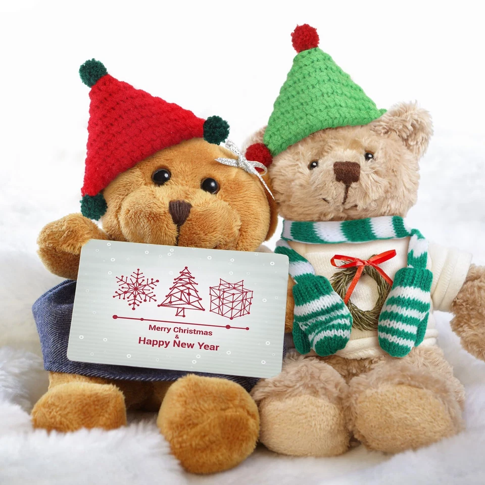 Geyoga 8 Pc Mini Knit Doll Hats & Scarves Set Mini Santa Hats Red White Green - Image 4 of 4