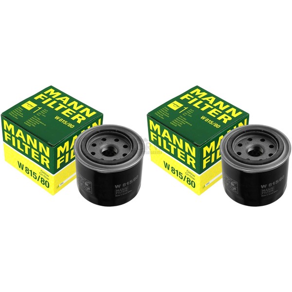 2X Original Mann-Filter ÖLfilter Oelfilter W 815/80 Oil Filter-image