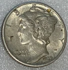 1939-D Silver Mercury Dime XF+ A4. Free Shipping With Five Items
