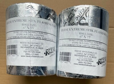 Reese Extreme Stik Flashing Tape 6''x75' Self-Adhesive (2 Rolls)