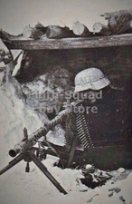 WW2 Picture Photo German military machine gun 5978
