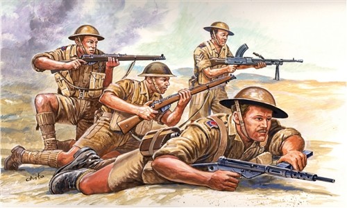 Wwii Britische 8. Armee Plastikset 1:72 Modell Italeri-image