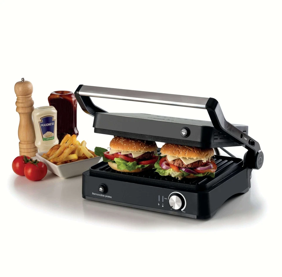 Ariete MetalGrill 3in1 Griglia elettrica 1934 grigliate miste 2000W Silver/Black - Immagine 4 di 4
