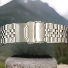 20mm Bracelet 316L SS Push Button Straight Ends Jubilee Watch Band Strap