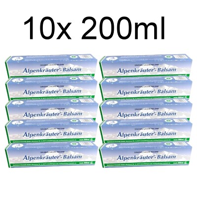 10 x Alpenkräuter-Balsam 10x 200ml Tube
