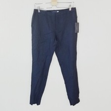 NWT TOMMY HILFIGER 4 Navy Linen Blend Slim Leg Radcliffe Ankle Pant Women