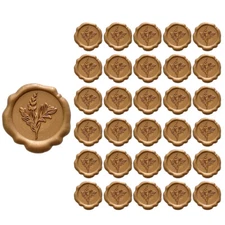 Wrapables Adhesive Wax Seal Stickers for Envelopes, Wedding Invitations (30pcs)