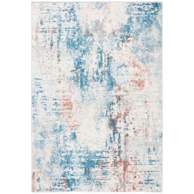 SAFAVIEH Tulum Collection TUL232C Ivory / Dark Blue Rug