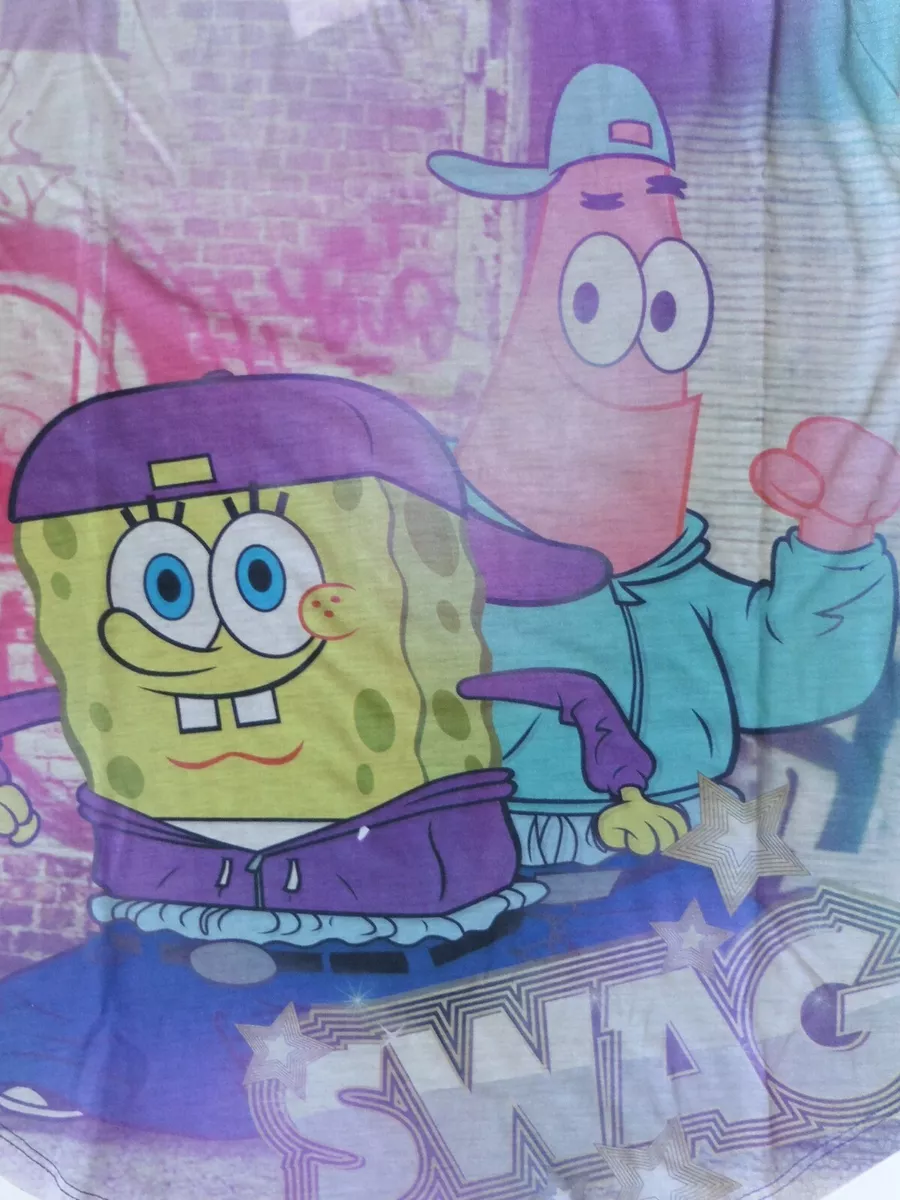NWT SpongeBob SWAG Sleeveless Purple Tank Top Dress Nickelodeo Girls M 12  14 16 | eBay