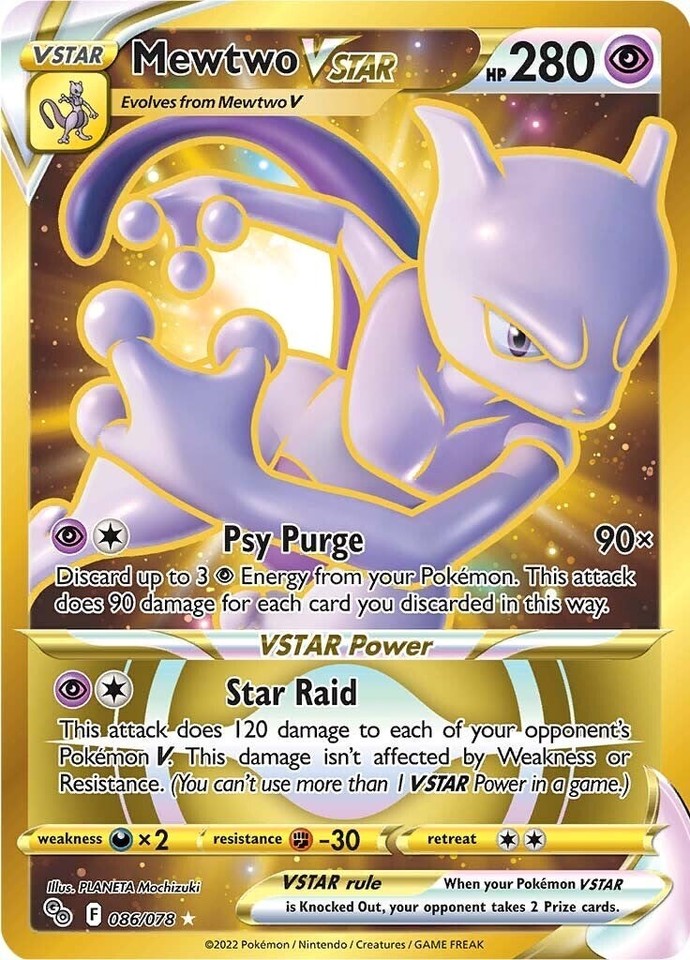 Mewtwo VSTAR 086/078 Pokémon GO - 1 of 1