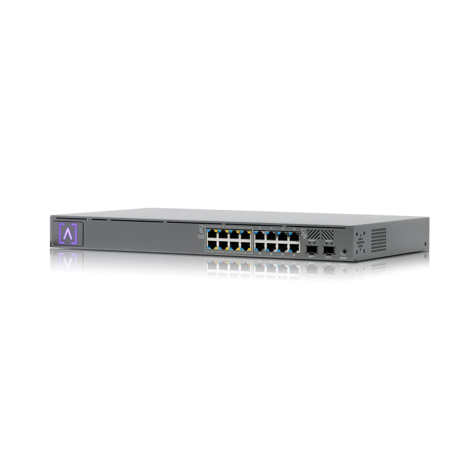 S16-POE Cloud-Managed PoE+ Switch w/ 16 Gigabit Ethernet Ports and 2 SFP Port... - Image 3 of 4