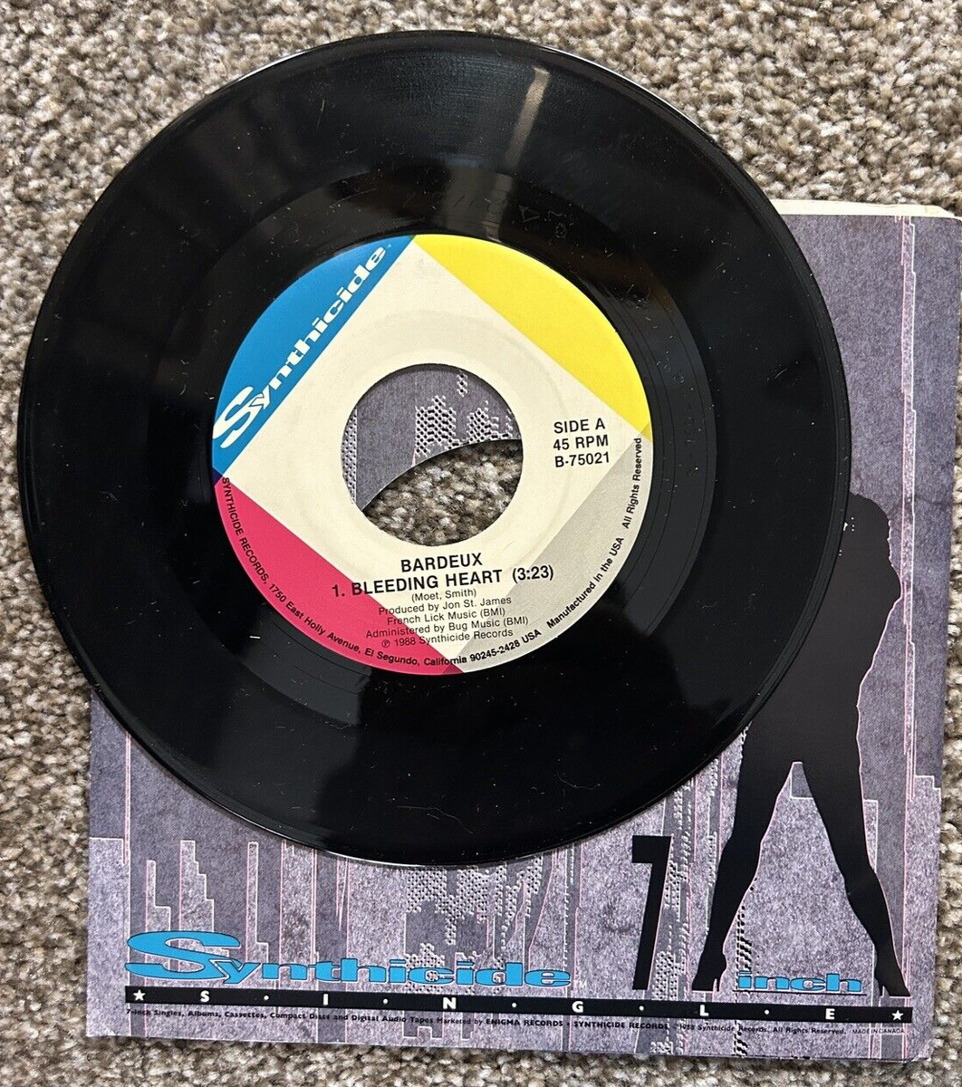 Bardeux Bleeding Heart Single Record Synthicide Records 1988 B