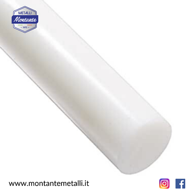 Barre tonde piene POM bianco naturale 160 mm lungo 1000 mm Acetale Bar alt -intech