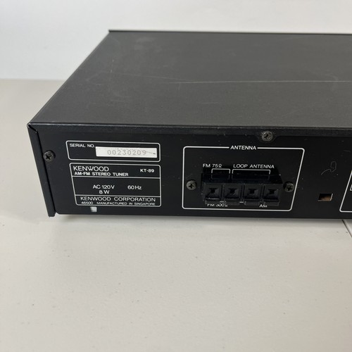 Kenwood KT-89 Sintetizzatore Quarzo AM FM Sintonizzatore Stereo Testato - Foto 7 di 8