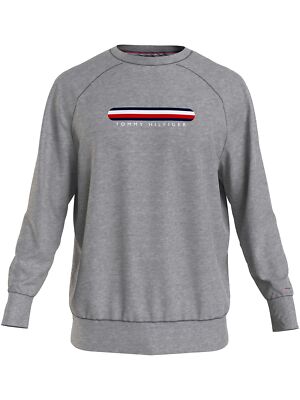 Tommy Hilfiger Herren Pullover Rundhals Track Top Grau