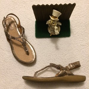 born metallic sandals