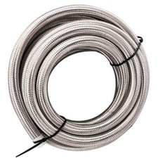 AN6 -6AN Stainless Steel Braided Fuel Oil Gas Line Hose Pipe 3 Meters