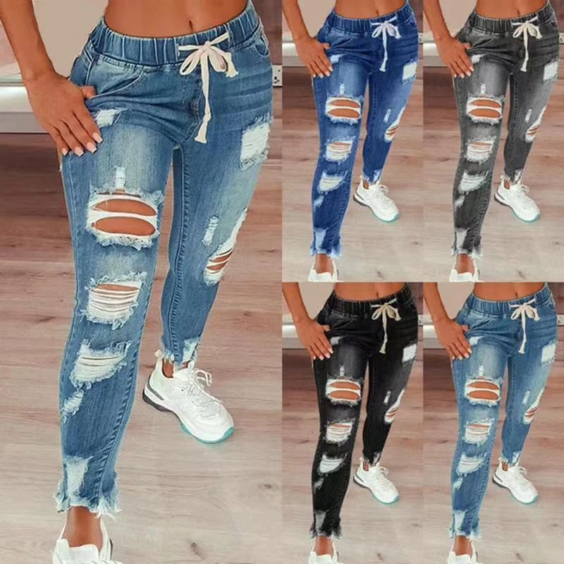 Ripped joggers deals womens