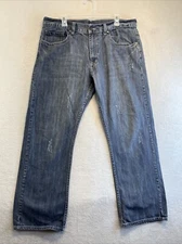 Flypaper Jeans Men 36x30 Bootcut Whiskered Dark Wash Denim Pants