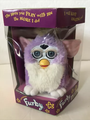 RARE SPECIAL LIMITED EDITION PURPLE WHITE YELLOW FURBY 1998 #246,859 Of 250,000