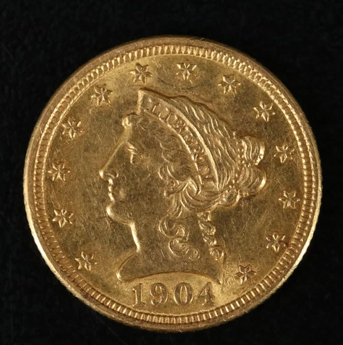 Antique 1904 Liberty Head $2 1/2 Gold Coin