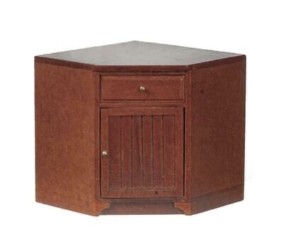 Puppenstube Nussbaum Eckunterschrank Unterschrank JBM Küchenmöbel