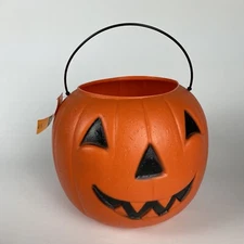 General Foam Plastics H1020 Jack O’ Lantern Pumpkin Pail Figurine 10-Inch Orange