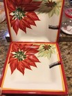 Tabletops Unlimited Celebration 8” Poinsettias 2 Salad Plates Christmas holiday — photo 10