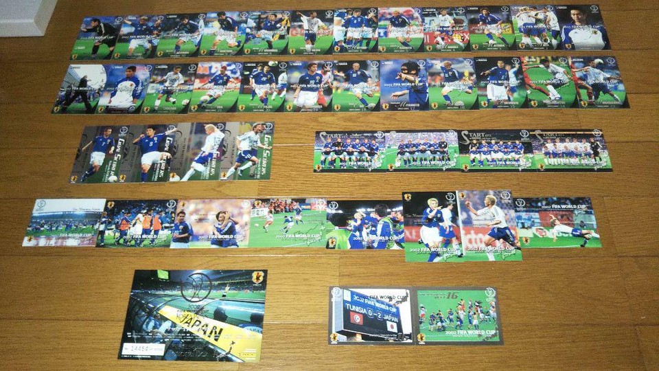2002 WorldCup Memorial Box Trading cards soccer Football F/S from JAPAN