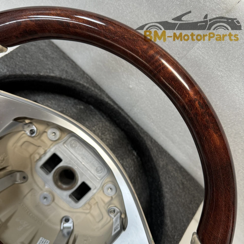 Rosewood Leather Steering Wheel For Mercedes-Benz AMG S AMG Maybach 2014-2017 - Image 4 of 4