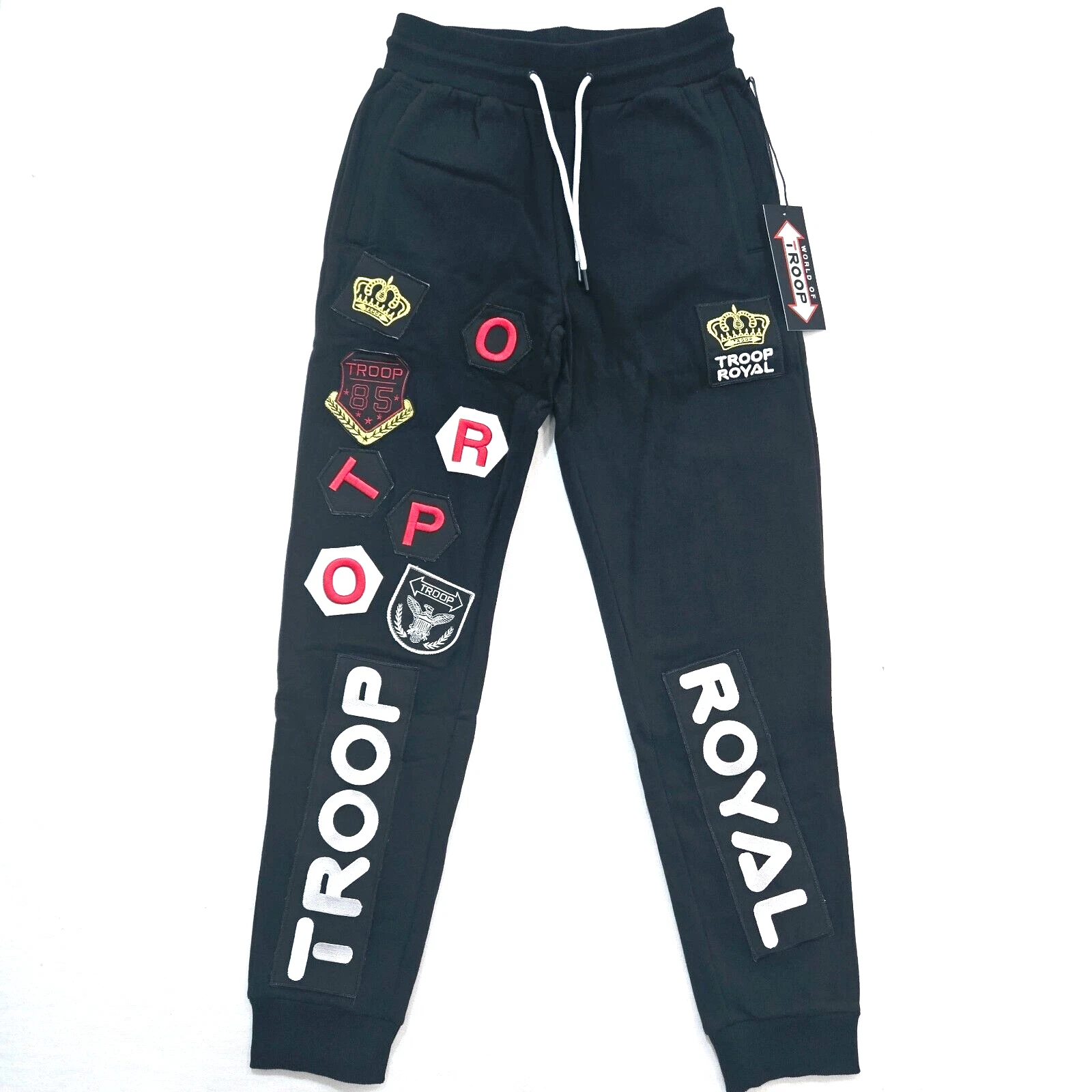 World of Troop Men’s Fleece Jogger Pants Black Troop Royal Patch Designs Premium
Opens in a new wind