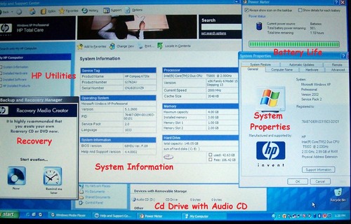 HP Compaq 6720S 15.4 Intel 2 Core 2.0GHZ 3Gb 160GB WiFi XP DV (6700 series) - Picture 4 of 12