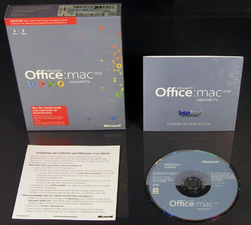 Microsoft Office Mac 2011 University 2 Mac Box + DVD EMBALAJE ORIGINAL NUEVO - Imagen 2 de 7