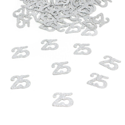 Amscan Konfetti \"25\" In Silber – 14 G, Metall-Konfetti Für Geburtstag & Feiern
