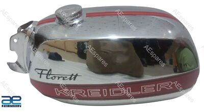 For Kreidler Floret RS50 Chrome Painted Red Strip Steel Petrol Gas Tank 1980 @US