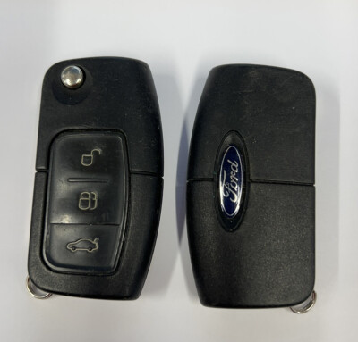 ORIGINAL FORD 3 TASTEN FERNBEDIENUNG KLAPPSCHLÜSSELANHÄNGER FIESTA FOCUS ETC GETESTET! 3M5T15K601AB