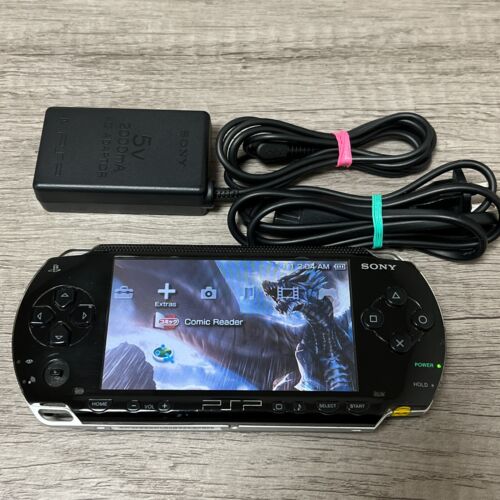 Sony PSP 1000 Black +Charger+ No battery + Read Cond.