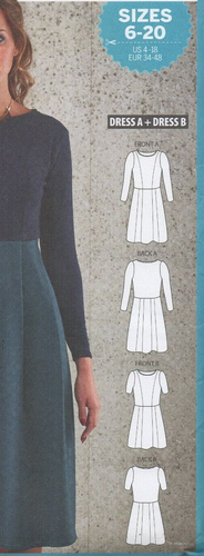 Simply Sewing Pattern for The Jade Dress Empire, Pleat Skirt Knit Sizes 6-20 New - Picture 9 of 13