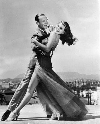 Fred Astaire Rita Hayworth dance together a promotional portrait f- Old Photo