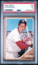 1962 TOPPS #50 STAN MUSIAL PSA 5