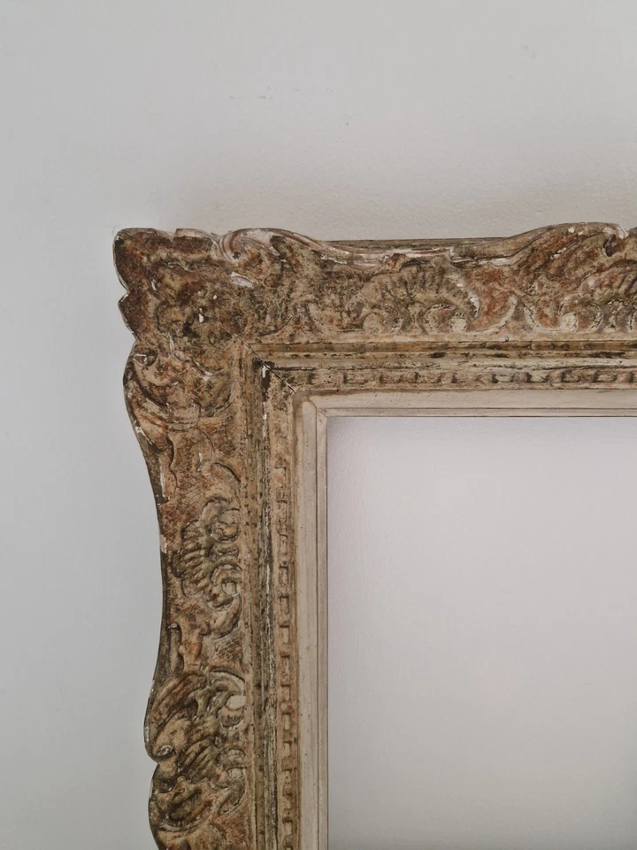 Cadre ancien Montparnasse en bois sculpté montage à clés tableau antique frame - Photo 4/4