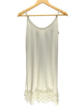 Venus Slip Dress Women Small (S) Lace Hem Cami Spaghetti Strap Ivory