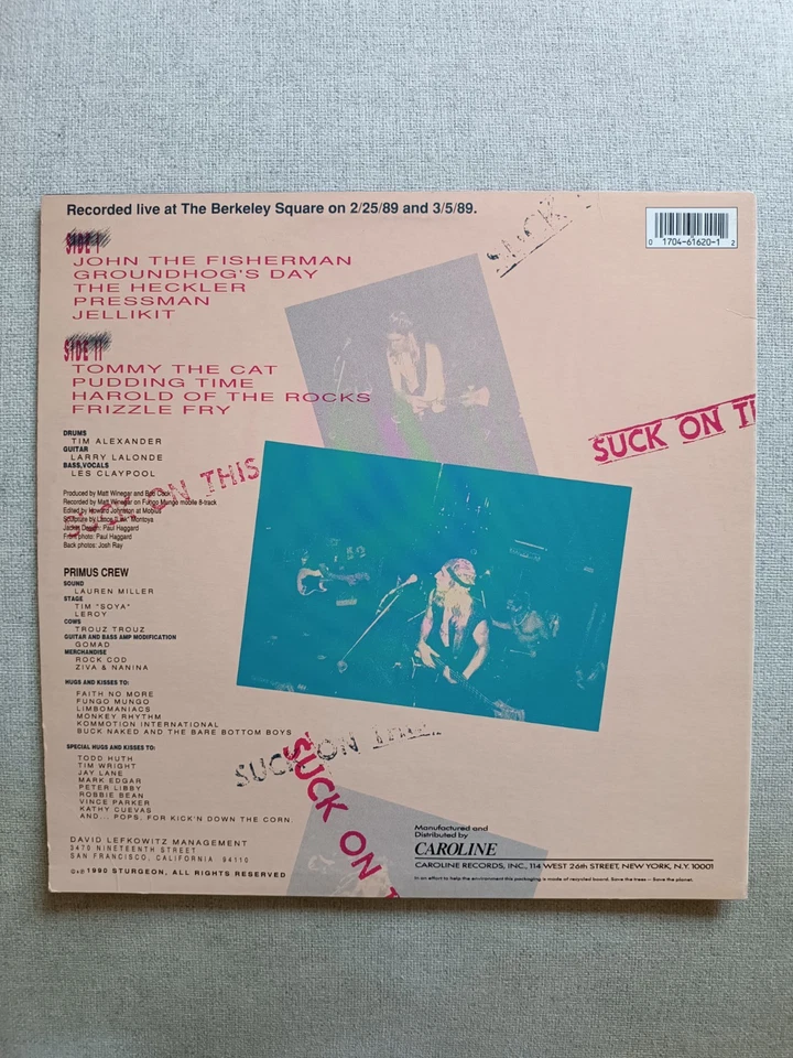 Primus "Suck On This" Alternative Rock Vinyl LP  - Immagine 2 di 4