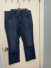 riders by lee womens jeans Midrise Straight Leg Stretch 16 Petite Dark Blue J