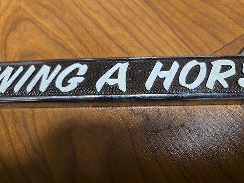 Vintage Happiness Is Owning A Horse License Plate Frame Equestrian Mustang METAL - Picture 6 of 7