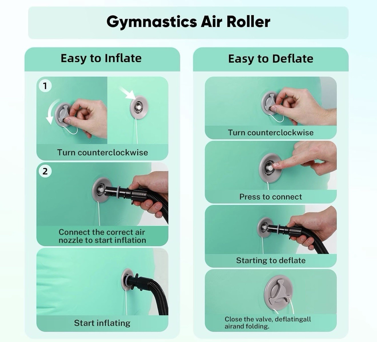 Air Track Tumble Track Inflatable Air Barrel with Pump Gymnastics Gym Mat