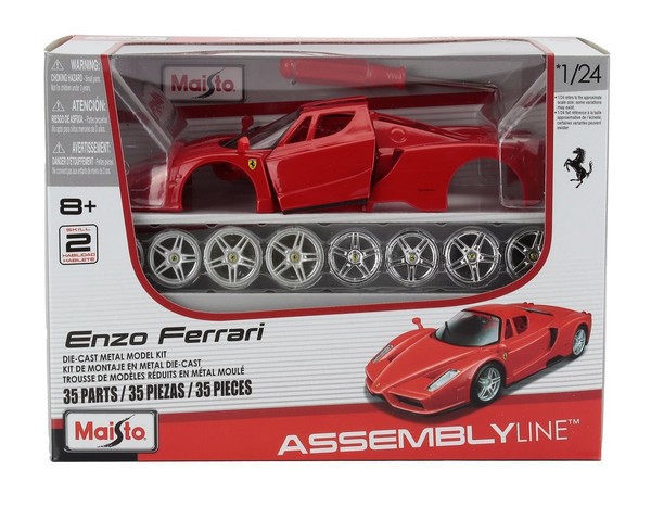 Maisto 1/24 Kit Ferrari Enzo 2002 Rot Modellbau Statisches Modell Diecast-image