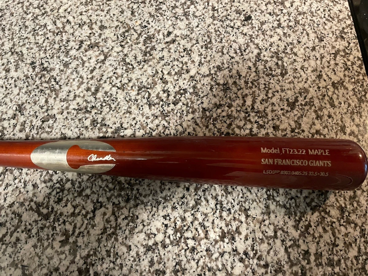 Bate de béisbol Chandler Pro Wood Bat 33.5 30.5 FT23 Giants emitido
