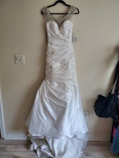 Maggie Sottero Couture Wedding Dress Sz 0 Diamond White Rhinestones